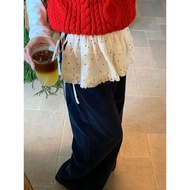 Milyfashion Layered Polka Dot Print One-Piece Laced-Up Fluffy Skirt Butt Curtain JS6C