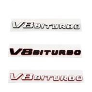 3D letter car stickers for Mercedes Benz  GLC63 C63 E63 G63 GLE63 GLS63 ABS Emblems V8 Biturbo Badge