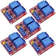 5PCS 2 Channel 5V Relay Module with Optocoupler High or Low Level Trigger Expansion Board for Raspbe