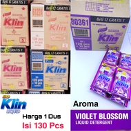 So Klin Liquid 1 dus isi 130 Sachet / Deterjen Cair Murah / Soklin Cair Cuci Baju