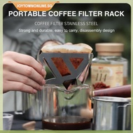 [joytownonline.sg] Folding Pour Over Coffee Dripper Stainless Steel Coffee Dripper Stand for Hiking