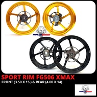 XMAX RACING BOY SPORT RIM FORGED RCB FG506 XMAX 250 v1 v2 v3 100% LIMITED FRONT 350/15 REAR 400/14
