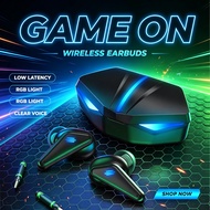 K55/K33 Bluetooth TWS Gaming Earbuds, Sound Localization Ultra-Low Latency Wireless Earphones with B