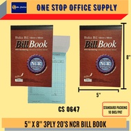 5" X 8" 3 PLY 20'S NCR BILL BOOK / BILL BOOK / BUKU BIL