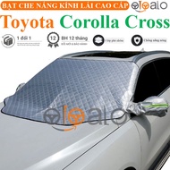 Rearview mirror sunshade for Toyota Corolla Cross with aluminum-coated umbrella - OTOALO