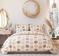 TIB Glace Cotton Flat Bedsheets King Size | Bedsheet for Double Bed King Size with 2 Pillow Covers -