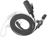 LSENG Walkie Talkies Earpiece with Mic PTT 2 Pin Acoustic Tube Two Way Radio Headset for Baofeng UV-