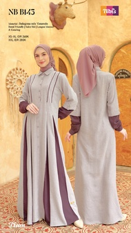 Gamis Nibra Termurah NB B143 Baju Gamis Wanita Dewasa Long Dress Muslimah