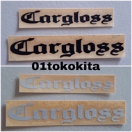 Stiker cuting motor CARGLOS helm bogo retro dapat 2 pcs besar dan kecil sticker cutting logo helm bi