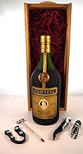 Martell Medaillon VSOP Cognac 1980's (cork stopper) (100cls) in a silk lined wooden box with four wine accessories, 1 x 1000ml