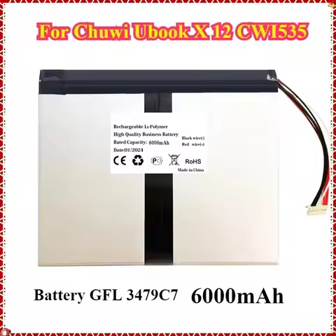 New 7.6V 6000mAh Battery GFL 3479C7 for Chuwi Ubook X 12 CWI535 Tablet PC with 10PIN 7Lines