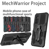 Casing For Samsung Galaxy A14 Case Samsung A13 Case Samsung A23 Case Samsung A32 Case Samsung A33 Case Samsung A34 A04S Case Samsung A50 A50S A30S Case Samsung M10S M23 Case Cool shockproof Mecha Warrior Back Clip Stand Phone Cover Cassing Cases Case JZS