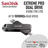 SanDisk Extreme PRO Dual Drive 512GB 1TB 2TB USB Type-C and USB Type-A Flash Drive SDDDE1