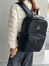 💗免順豐運費💗  高端壓紋黑金百搭喬丹後背包 | Jordan Embossed Camo Backpack|