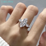 925 Sterling Silver Marquise Cut 3 CT Lab Sapphire High Carbon Diamond Engagement Ring Jewelry Gift