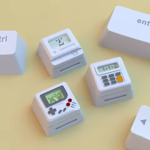 K-04 Keyboard Keycaps 3In1 For Mechanical Classic Retro Cute Transparent Key Cap Suit Cute Button Pe