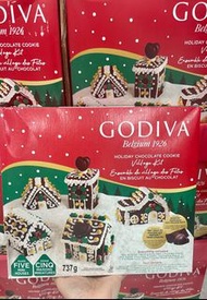 ⛔️截單日：11月20日18:00 ❤️‍🔥🇨🇦加拿大直送 Godiva Holiday Chocolate Cookies 聖誕假日朱古力曲奇薑餅屋套裝737g