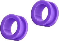 Black Acrylic Dual Flared Ear Plugs Tunnel Piercing Jewellery 12 g (2 mm) Pack of 2, 9/16"(14mm), Ac