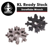 Snowflake Wrench Stainless Steel 19 in 1 420 Steel Multipurpose Outdoor Keychain 3D Printer
