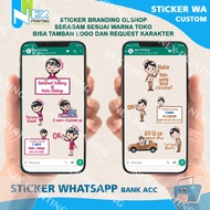 Jasa Sticker Whatsapp Telegram olshop stiker Wa custom design branding sales logo toko akun bank rek