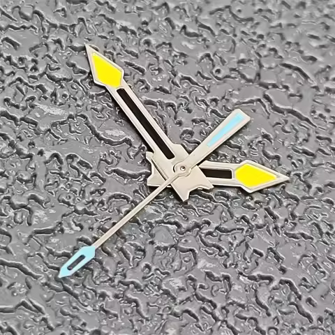 NH35 Fashion Hands Color Blocking Black Yellow Blue Needle Without Luminescence for NH35 36 4R 7S Mo