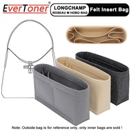 EverToner Fits For LONGCHAMP ROSEAU M HOBO Bag Liner Felt Cloth Insert Bag Organizer Cosmetic Bags Makeup Handbag Organizer Insert Felt Bag in Bag