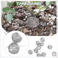 TAMAKOAREX 10pcs Gardening Fertilization Baskets, With Spikes Small Plant Bonsai Baskets, Stainless 