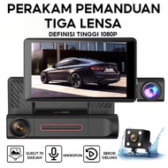 Monitor Parking Dash Cam 24h 360° panoramic Night Vision Infrared 3 Channel Dash Cam 1080P Dash