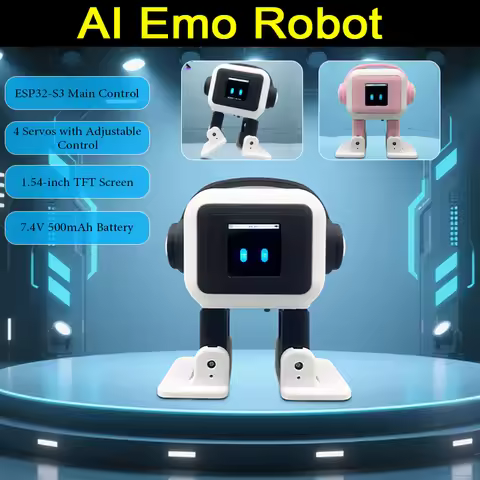 Emo Robot Voice Recognition Pet Robot ESP32-S3 Intelligent Interactive Chatting and Dancing Robot El