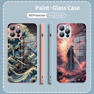 Samurai hannya (9) design Tempered Glass Phone Case Cover For iphone XR XS MAX 11 12 13 14 15 16 Pro
