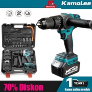 【COD】Kamolee Premium Makita Versi 18V Brushless Pengisian 10 Mm/13 Mm Portabel Obeng Bor Listrik Ala