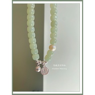 [Hidden · Fuxiang] Original Niche Hetian Yuqingshui Fu Brand Bell Pearl Bracelet Female Chinese Styl