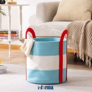 KATUN INFORMA 35X35 CM 3-TONE STORAGE BASKET WITH COTTON STRAP