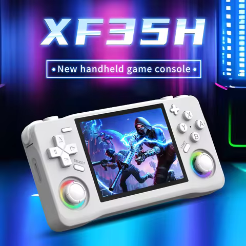 New XF35H Retro Handheld Game Console With Vibration Motor 4000mAh 30+ Emulators WiFi Online Retro A