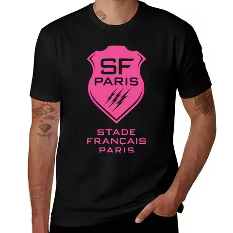 stade francais paris logo T-Shirt Big Size Crew Neck T-Shirt