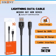 Mcdodo lightning data cable USB to lightning 1M/2M Black data transmission