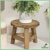 [ Mini Wooden Stool Plant Stand Display Stand for Indoor Outdoor Garden Office