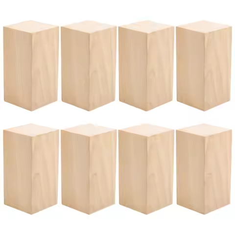 ABLQ Basswood Carving Blocks 4 x 2 x 2 Inch,Large Whittling Wood Carving Blocks Kit for Kids Adults 