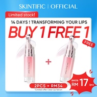 【BUY 1 FREE 1】SKINTIFIC Peptide Nourishing Lip Serum Brighten Even Smoothen tinted lip balm pink lip