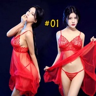 Lingerie G String Lace Renda Baju Tidur Sexy Transparan Setelan Seksi Import Wanita High Quality/khu