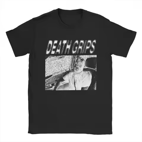 Men's Death Grips T Shirt Cotton Tops Hipster Short Sleeve Round Neck Tee Shirt Printing T-Shirts