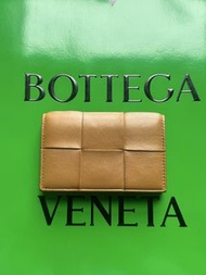 激新 不議價 BV駱駝啡色羊皮 卡片套 小銀包 Bottega Veneta Cardholder