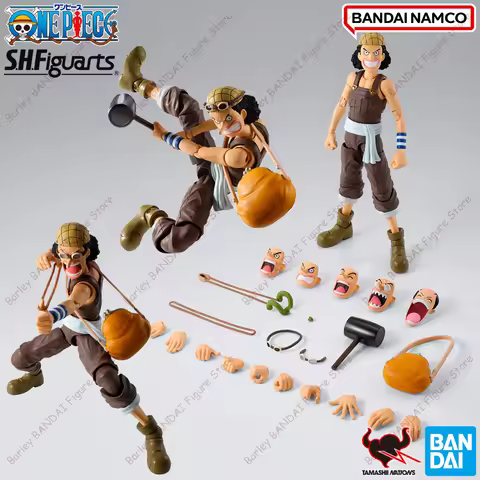 In Stock BANDAI One Piece S.H.Figuarts Usopp Roronoa Zoro Monkey D. Luffy Nami Romance Dawn Anime Ac