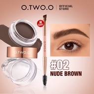 [LOCAL SHIPPING] O.TWO.O 2 In 1 Eyebrow Cream& Bow Wax With Brush 3 Colors Long Lasting Waterproof C