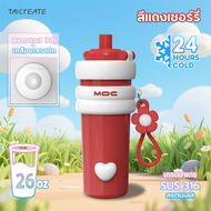 ของขวัญฟรี!MOC แก้วเก็บความเย็น แก้วเย็นเยติ 750ml 316บุผิวเคลือบเซรามิค มาพร้อมหลอดดูด เก็บความเย็น