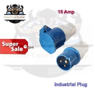 INDUSTRIAL 3 PIN PLUG 16 AMP 220V