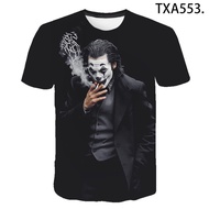 Hot selling men's T-shirts 3D Joker Short Sleeve Fun T-shirt Top and T-shirt Joker 3D Print T-shirt 