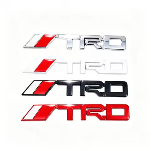 3D TRD Logo Car Front Grille Trunk Metal Emblem Badge For Toyota Supra Aygo Prado RAV4 Hilux Yaris C