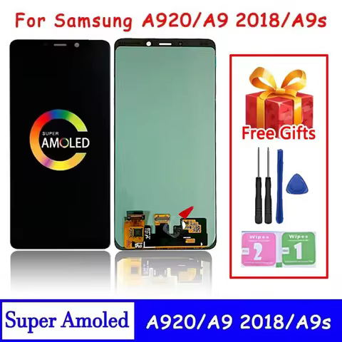 6.3"AMOLED For Samsung A9 2018 LCD A9s A9 Star Pro SM-A920F/DS LCD Display Touch Screen Digitizer fo