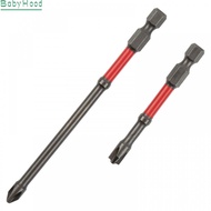 Anti Rust For Electrician's FPH2 Magnetic Slotted Cross Screwdriver Bit 65mm Red